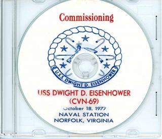 Uss Dwight D Eisenhower Cvn 69 Commissioning Program 1977 Navy Plank Owners