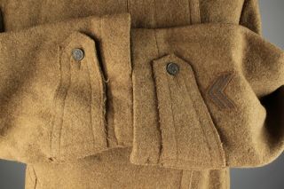 Vtg Men ' s WWI 1910s US 35th Division Army Wool Overcoat Medium WW1 Coat 7069 7