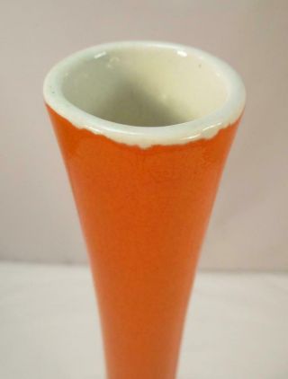 Vintage Mid Century Modern ROYAL HAEGER 20” Tall Orange Art Pottery VASE 477 3