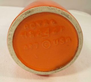 Vintage Mid Century Modern ROYAL HAEGER 20” Tall Orange Art Pottery VASE 477 5