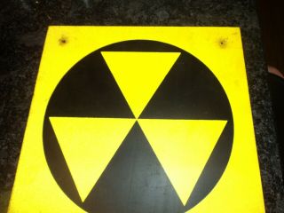 Authentic 1950 ' s 60s NUCLEAR FALLOUT SHELTER 14x10 SIGN Dept.  Defense Military 4
