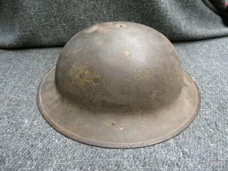 WWI US MODEL 1917 HELMET W/ UNUSUAL PAINTED INSIGNIA 3