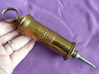 Antique Brass Syringe By " Arnold & Sons " Smithfield London