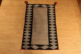 American Indian Navajo Rug Vintage Authentic Hand Woven
