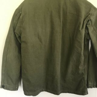 WWII US Army HBT Fatigue Shirt Jacket Size 36 With 13 Star Buttons 7