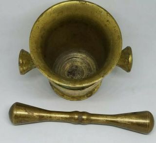 Antique Brass Mortar & Pestle 3.  25 