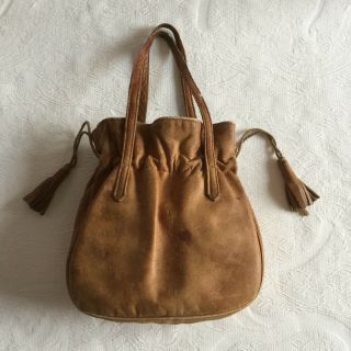 Vintage Swedish Sami Laplander Leather Bag Purse Handicraft