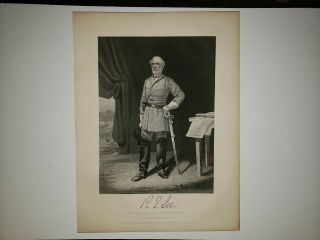 General Robert E.  Lee 1865 Civil War Painting Print By Thomas Nast Very Rare