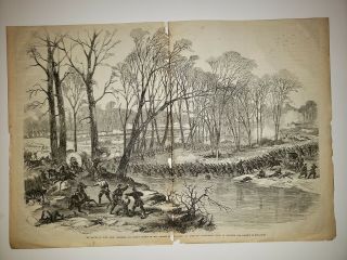 Battle Of Stone River General James S.  Negley 1863 Civil War Sketch Huge