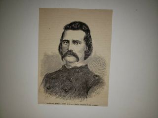 General John A.  Logan 1863 Civil War Woodcut Sketch