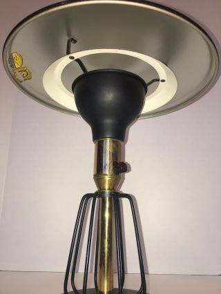 Vtg Atomic MCM 50s Mid Century Modern UFO SAUCER Table Desk Lamp SIGHT LIGHT 3