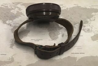 WW2 WWII Era U S ARMY Wrist Compass Taylor Model Bakelite Body Leather Strap 6