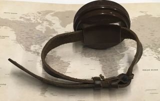 WW2 WWII Era U S ARMY Wrist Compass Taylor Model Bakelite Body Leather Strap 7