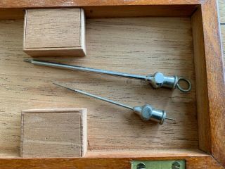 Allen & Hanburys Medical Syringe Set in Mahogany Box c1900 3