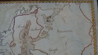 Miss Dyer ' s ca 1800 schoolgirl hand drawn watercolor map of Europe 3