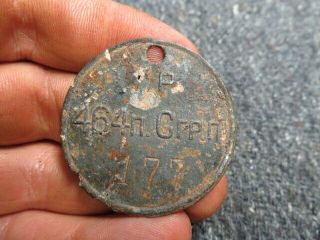 Wwi Imperial Russian Army Dog Tag - Found At Tannenberg
