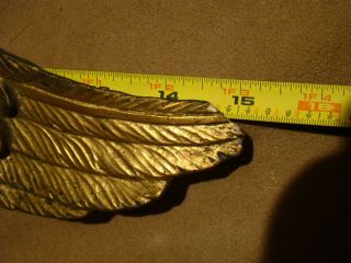 Authentic Federal carved American eagle with banner hoop in talons gold gilding 10