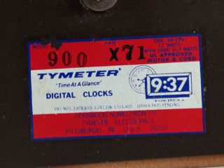 Vintage Numechron Tymeter Model 900 Mid Century Retro 8