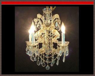 Exquisite Vintage Rare Italian Maria Theresa Crystal Chandelier Wow