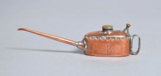 A Vintage Meccano Miniature Copper Oil Can Dispener