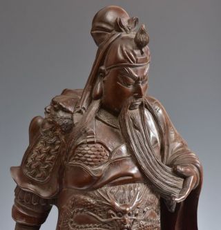 A Large Chinese Antique Carved Wooden Statue.
