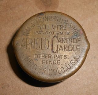 Arnold Carbide Candle miners lamp light 1912 rare antique tool 2