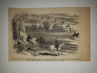 Blue Ridge Pass Cavalry Skirmishers Rebel Position 1862 Civil War Sketch Rare