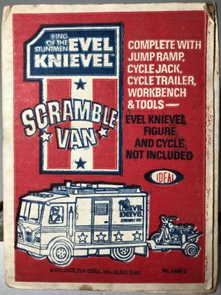 Vintage Evel Knievel Scramble Van w/Orig Box,  Extra ' s 1973 Ideal Toy Corp U.  S.  A 11