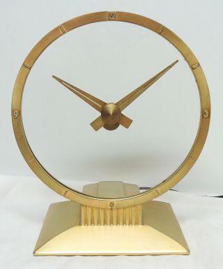 1961 Jefferson Golden Hour Mystery Clock,  Recently Restored With Motor
