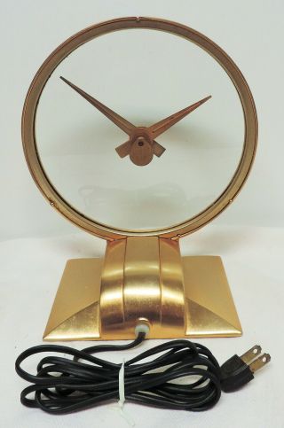 1961 Jefferson Golden Hour Mystery Clock,  Recently Restored with Motor 2