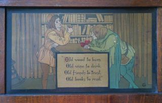 1904 Arts & Crafts Tabor Prang Francis Bacon on Age Motto Print in Oak Frame 9
