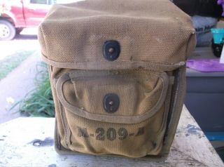Rare Wwii Us Army Hagelin M209a Crypto Coding Machine Case Coder Carrier Pouch