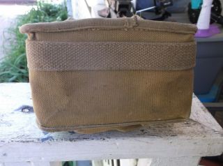 RARE WWII US ARMY HAGELIN M209A CRYPTO CODING MACHINE CASE CODER CARRIER POUCH 5