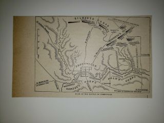 Battle Of Perryville 1867 Civil War Map