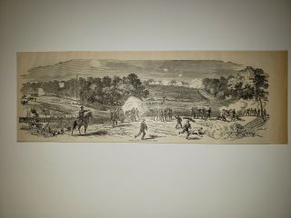 Battle Of White Oak Swamp Creek General Stonewall Jackson 1867 Civil War Sketch