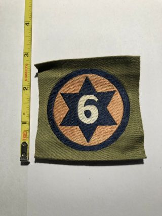Extremely Rare Wwi 6th Division Liberty Loan Style Patch.  Rare