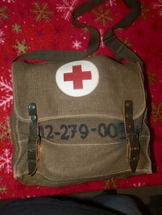 Vintage German Mountain Troops Folding Stretcher In Carrying Bag