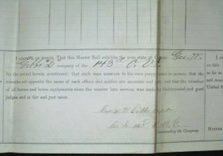 1864 Muster Out Roll of Co.  D.  143rd Ohio Volunteer Infantry 8
