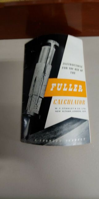 Stanley Fuller Calculator Spiral Slide Rule Brass & Bakelite in Wooden Case 2