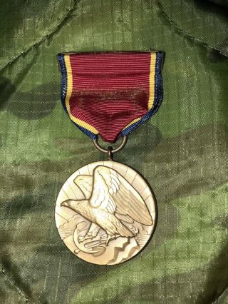 U.  S.  Navy Reserve Faithful Service Medal 1950’s Crimp Brooch Post Ww2