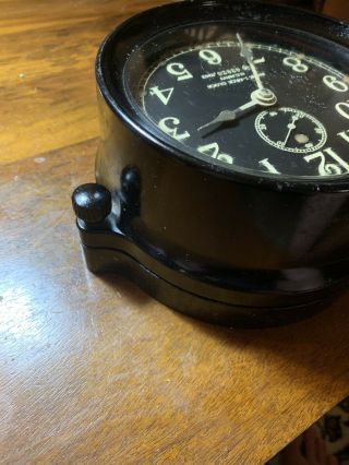 WWII Seth Thomas US NAVY Mark 1 Deck ships clock 6