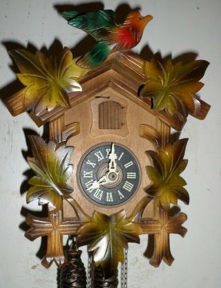 Gorgeous German Black Forest Traditional Hand Carved Cuckoo Clock