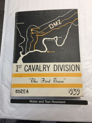 1st Cavalry Div The First Team " Korea 1959 Yearbook History With Signed Letter