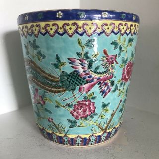 Chinese Peranakan Straits Nonya Nyonya Phoenix And Dragon Jardiniere Planter 3