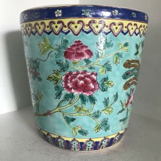 Chinese Peranakan Straits Nonya Nyonya Phoenix And Dragon Jardiniere Planter 5