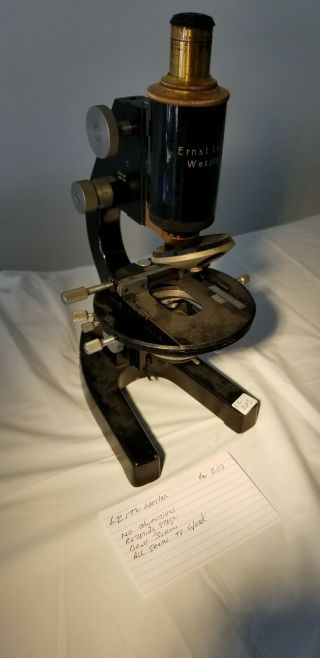 Leitz Wetzlar Antique microscope with rotating stage 3