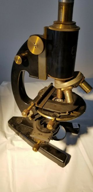 Carl Zeiss Jena Antique Microscope with rotating stage 3