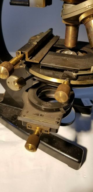 Carl Zeiss Jena Antique Microscope with rotating stage 5