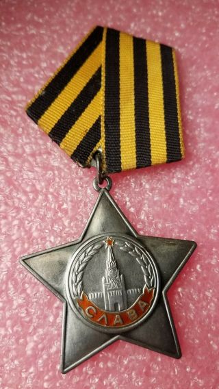 Soviet Ussr Russia Order Of Glory Army Navy Medal Badge Numbered War