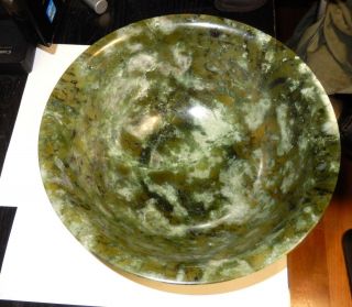 HUGE CHINESE TRANSLUCENT CELADON SPINACH GREEN JADE 10 